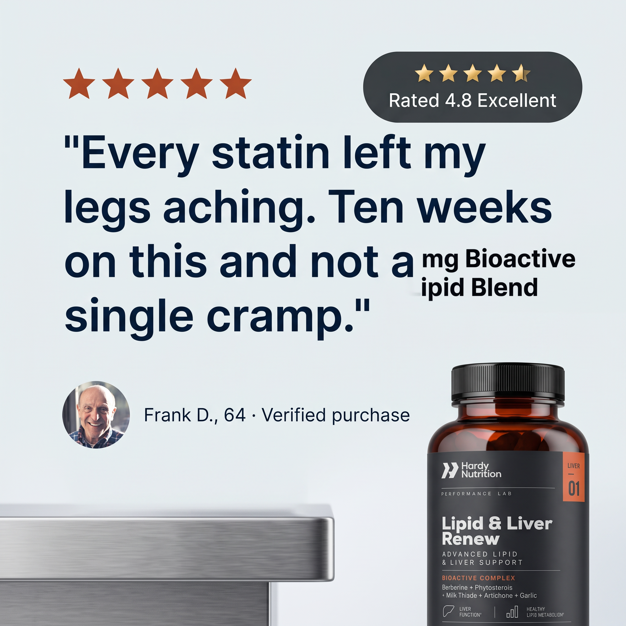 Customer review — Frank D., 64
